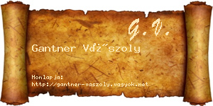 Gantner Vászoly névjegykártya